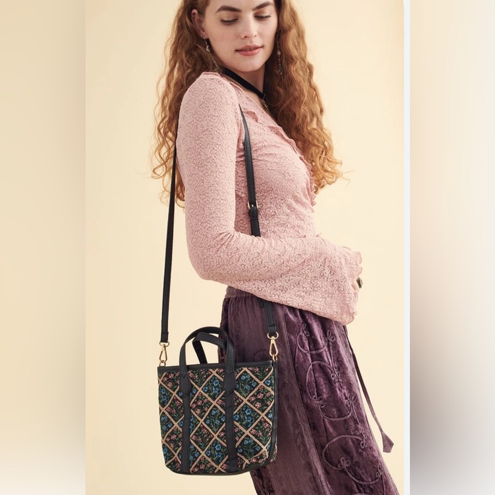 EARTHBOUND Floral Tapestry, Mini Tote Bag